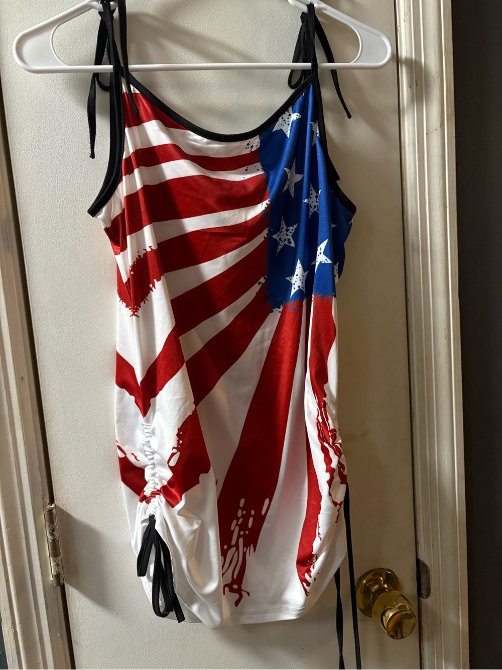 Women's American Flag Tank Top - Red, White & Blue size L